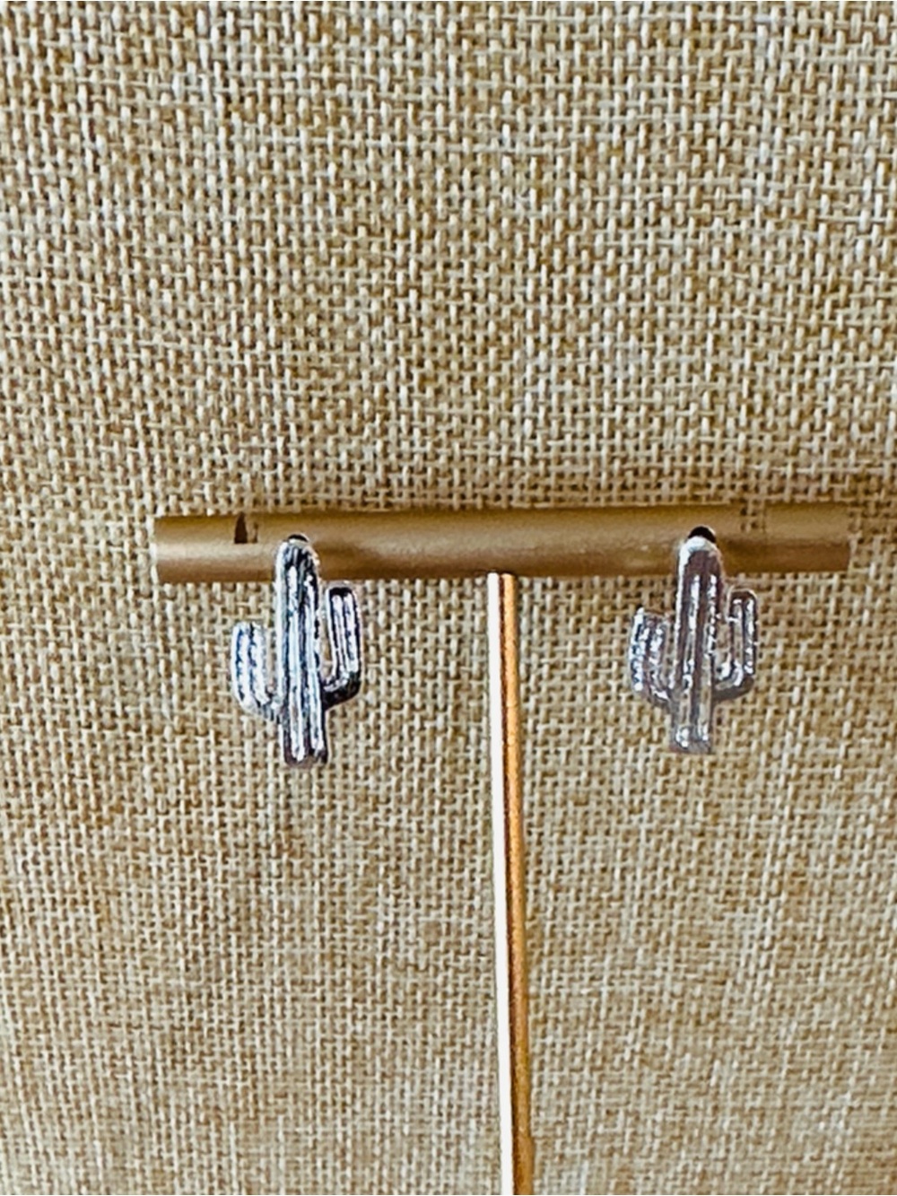 Fashion Jewelry Silver Cactus Stud Earrings - Women Jewelry